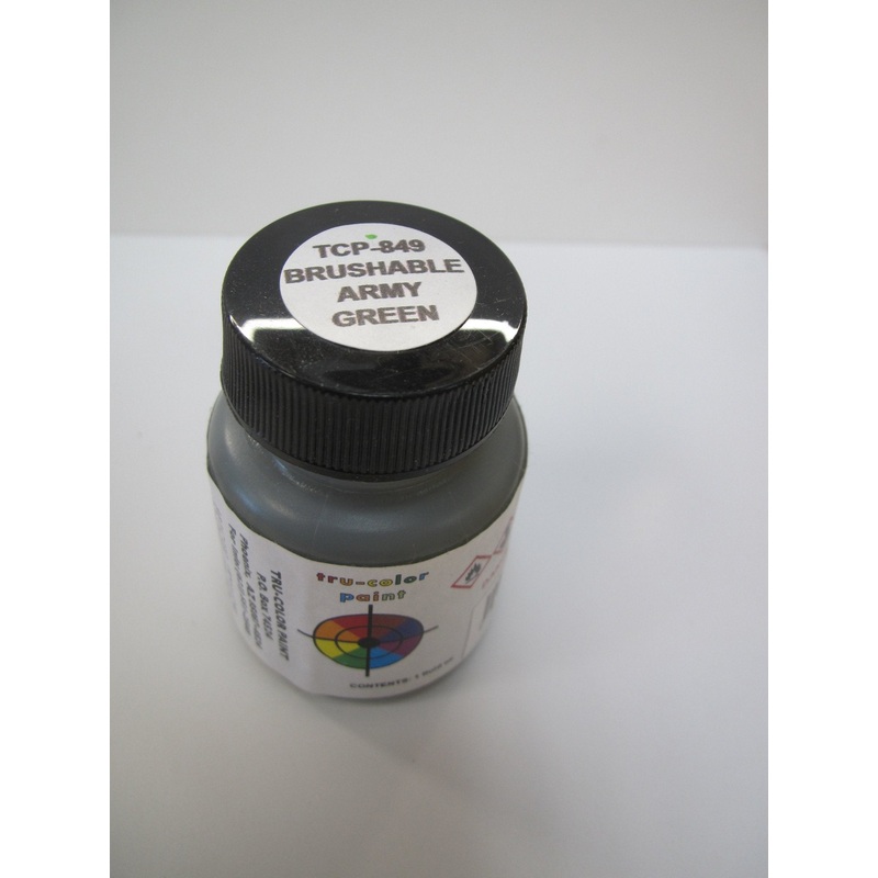 Tru Color TCP-849 Brushable Army Green, Flat Paint, 1 Fluid Ounce