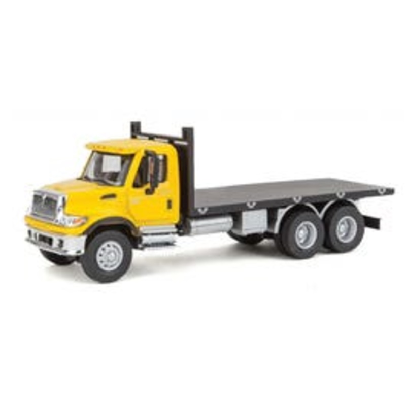 Walthers #949-11653 International 7600 3-xle Flatbed Truck – Yellow