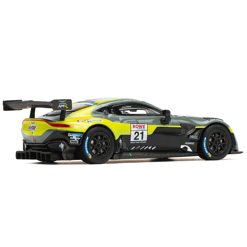 Aston Martin GT3 #21 Green Metallic “N24 2024” 1/64 Diecast Model Car by Pop Race