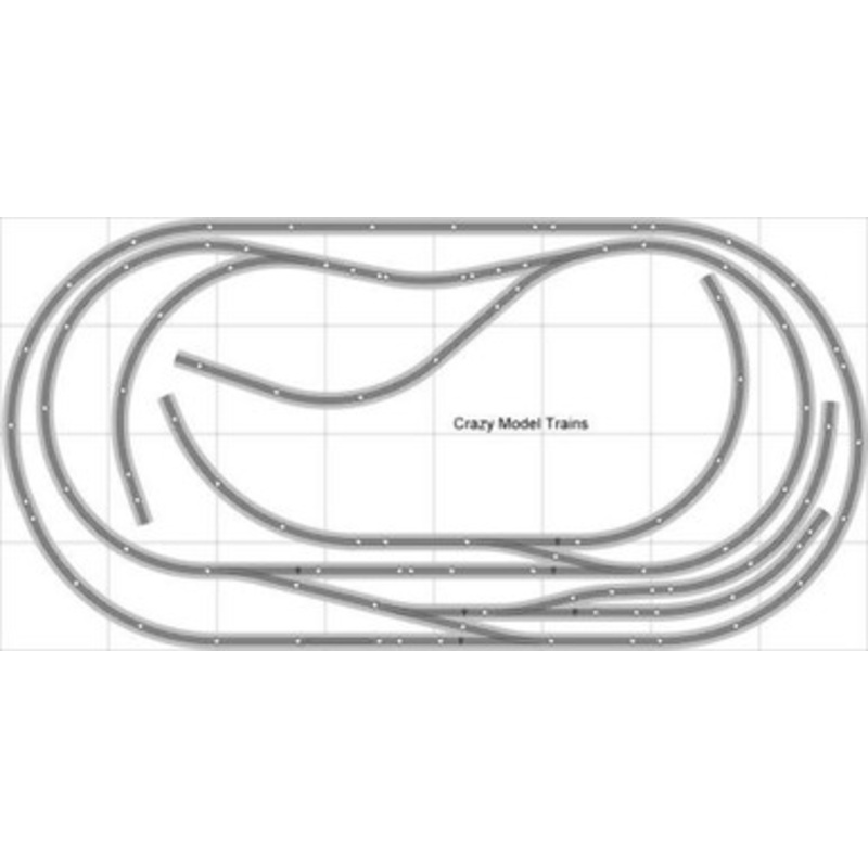 Bachmann E-Z Track Train Layout #010 Train Set HO Scale 4′ X 8′ Wire Switches