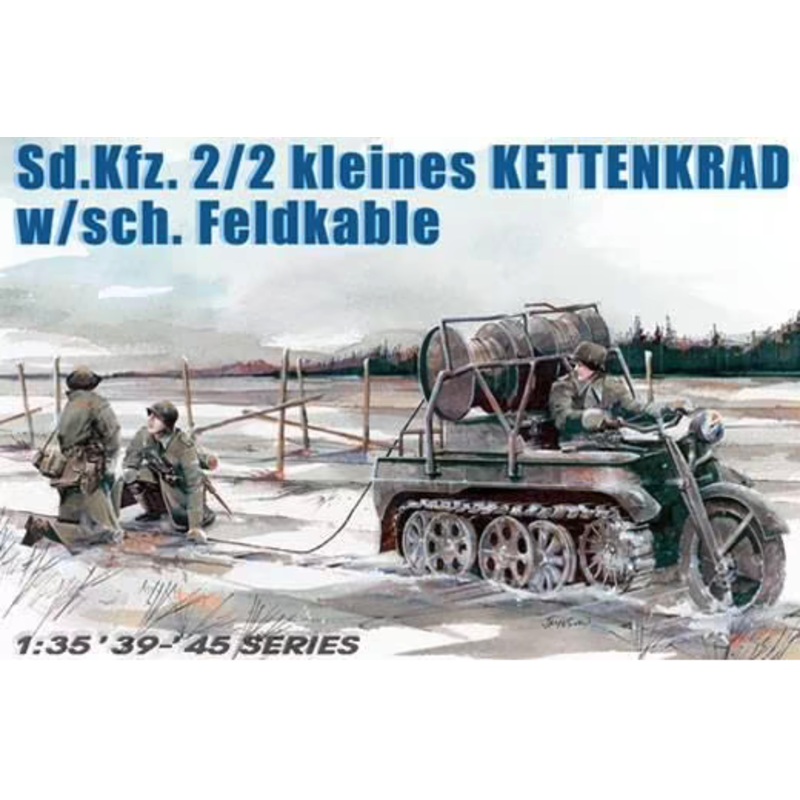 Dragon – 1/35 Sd.Kfz. 2/2 Kleines Kettenkrad w/ sch. Feldkable