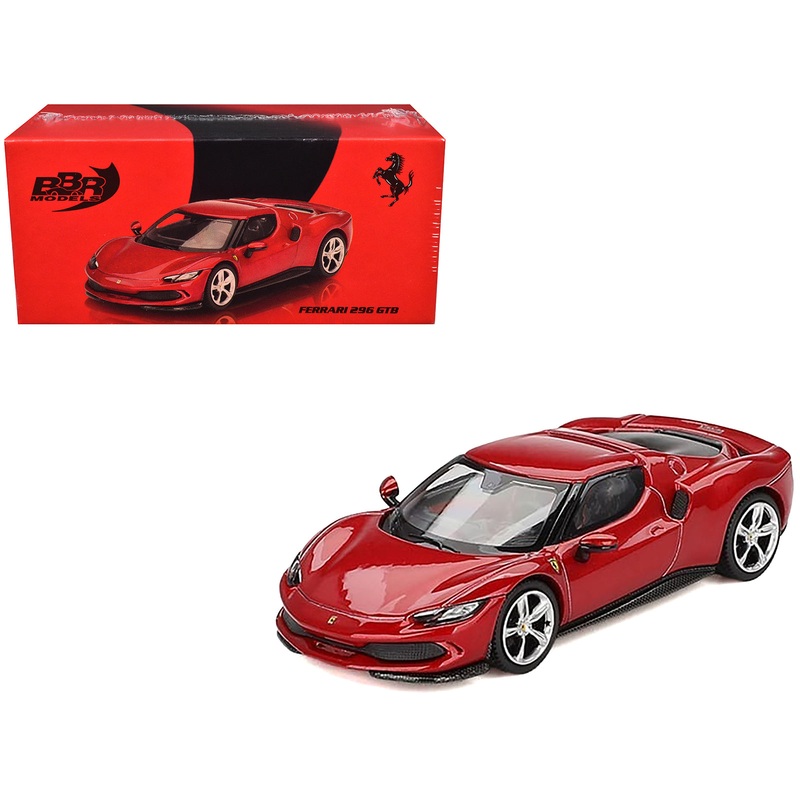 Ferrari 296 GTB Rosso Imola Red 1/64 Diecast Model Car by BBR