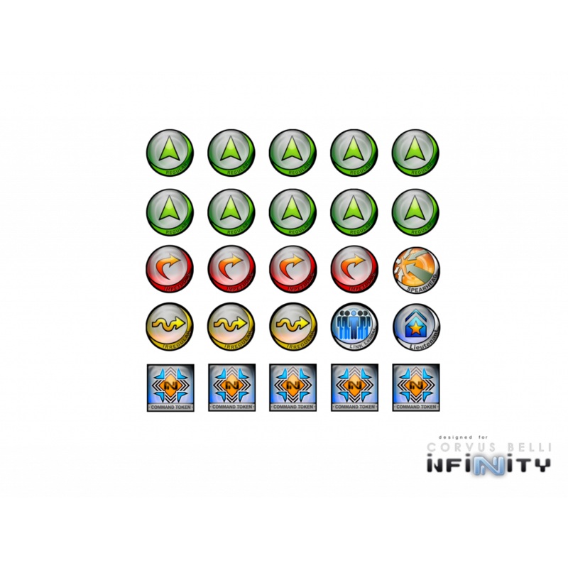 Micro Art Studio – Infinity Tokens Command & Control (25pc) P00102