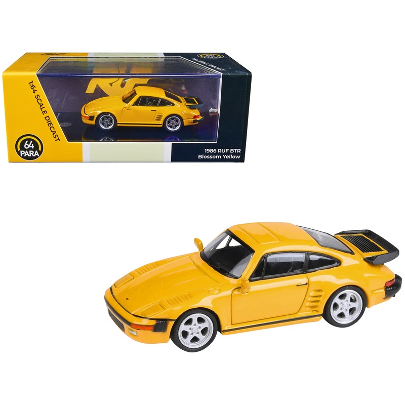 1986 RUF BTR Blossom Yellow 1/64 Diecast Model Car by Paragon Models
