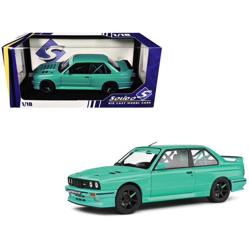 1990 BMW E30 M3 Custom “Drift Missile” Blue 1/18 Diecast Model Car by Solido