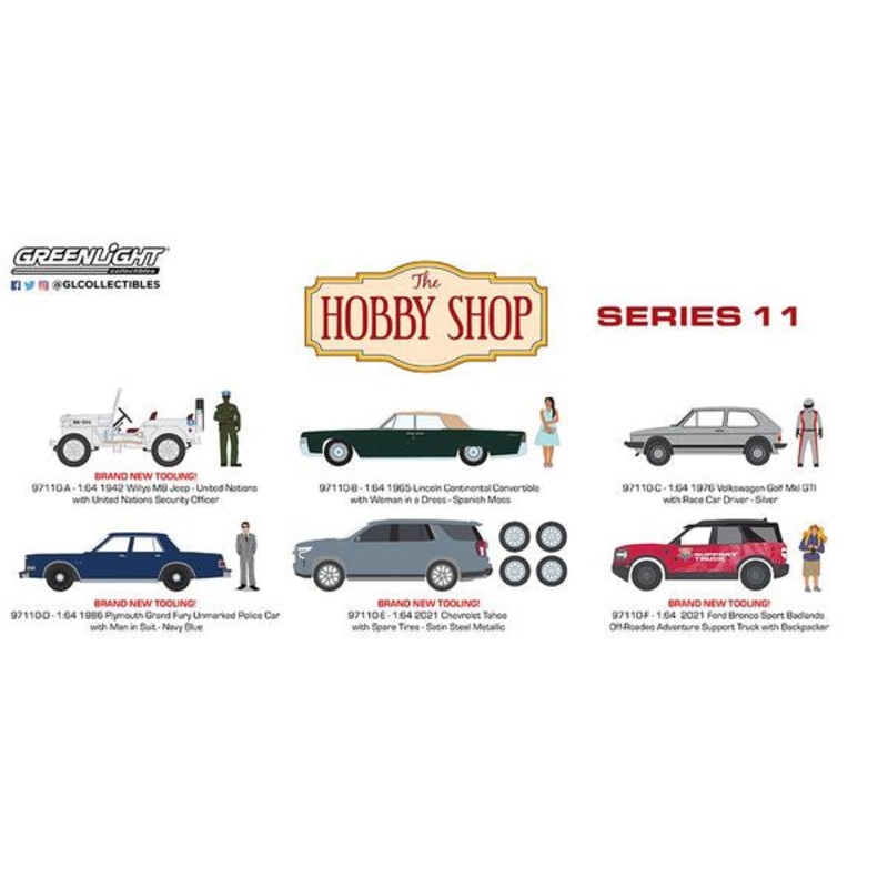Greenlight – 1/64 The Hobby Shop Series 11 (Sold Individually)