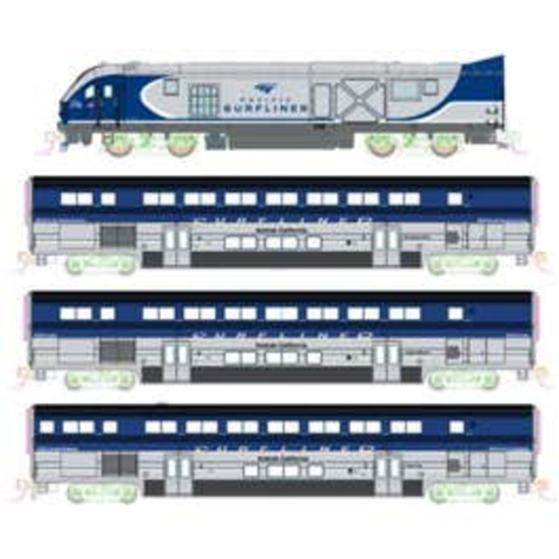 Kato 106-9001 N Amtrak SC-44 & Amtrak Pacific Surfliner 4 Unit Base Set