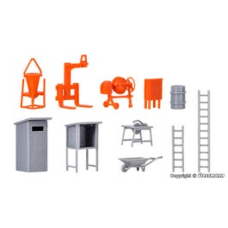 Kibri 38140  HO Deco set Roadworks accessories