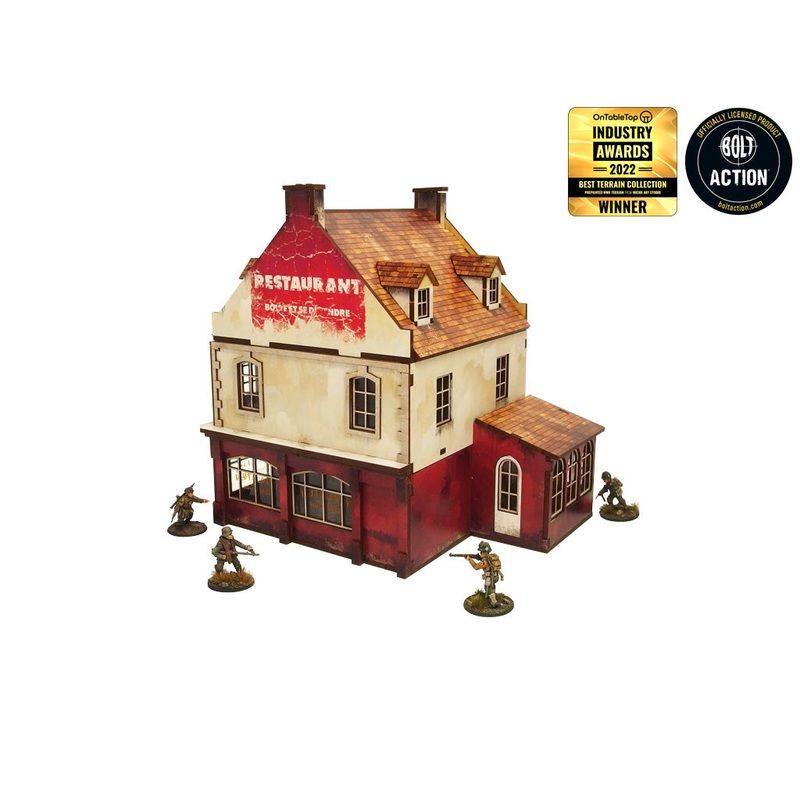 Micro Art Studio – WW2 Normandy Restaurant PREPAINTED H00124