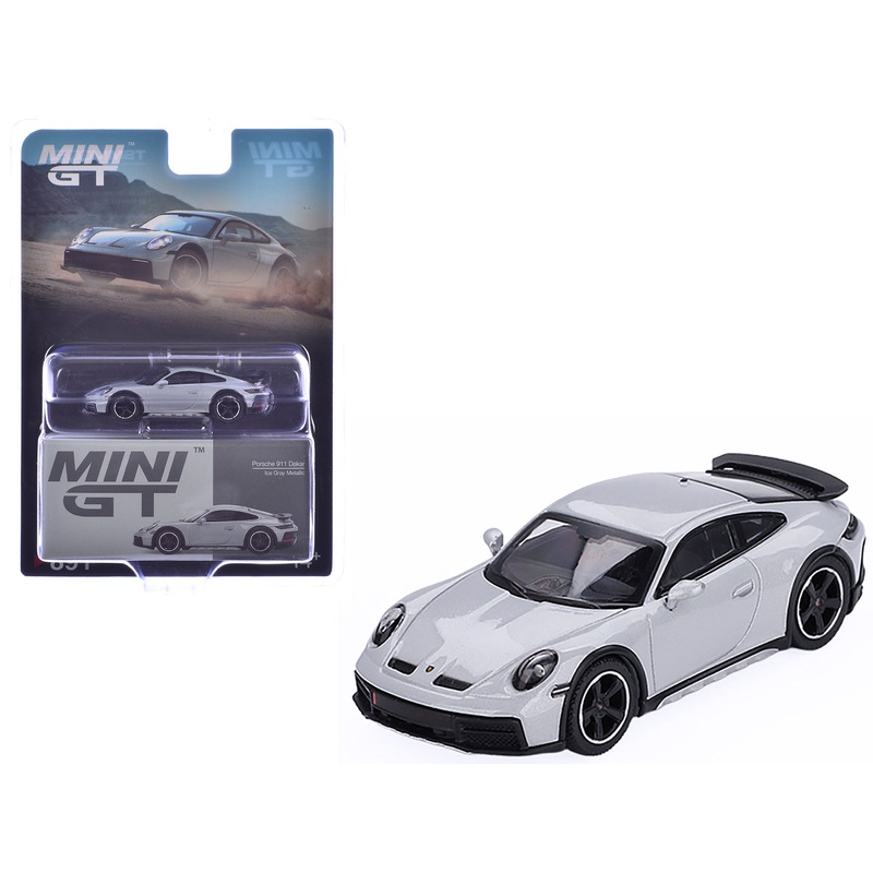 Porsche 911 Dakar Ice Gray Metallic Limited Edition 1/64 Diecast Model Car by Mini GT