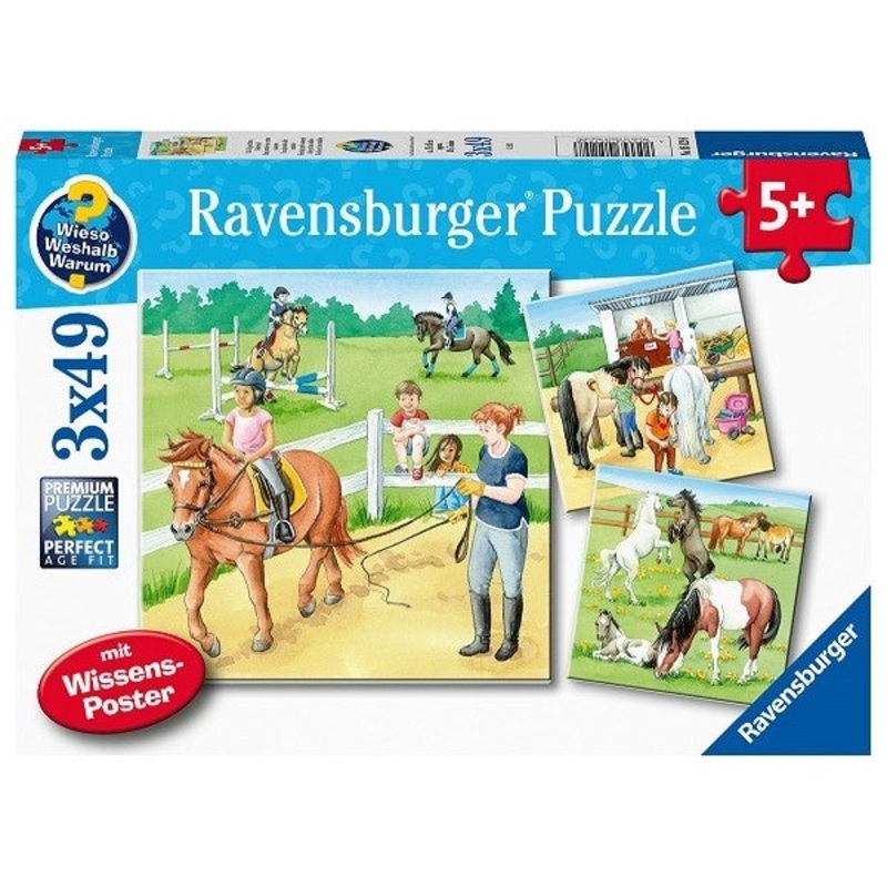 Ravensburger – A Day At The Stables (3x49pcs)