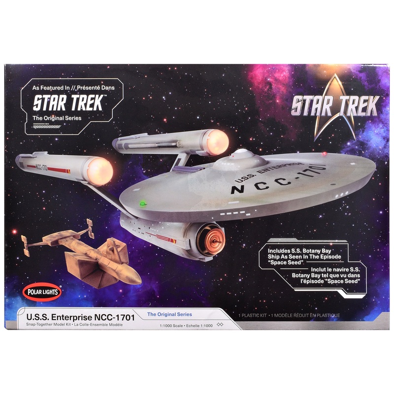 Skill 2 Model Kit U.S.S. Enterprise NCC-1701 Spaceship “Star Trek” (1966) TV Series 1/1000 Scale Model by Polar Lights