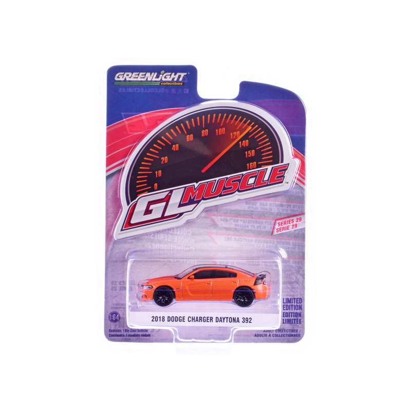 2018 Dodge Charger Daytona 392 Go Mango Orange “GreenLight Muscle” Series 29 1/64 Diecast Model Car by Greenlight