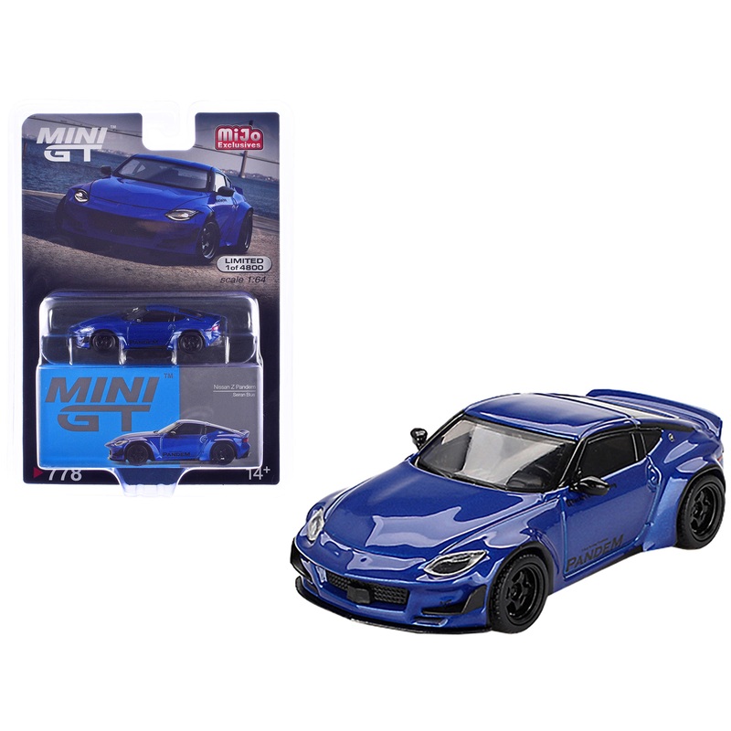 Nissan Z “Pandem” Seiran Blue Metallic Limited Edition to 4800 pieces Worldwide 1/64 Diecast Model Car by Mini GT