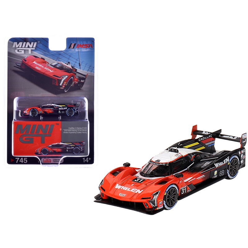 Cadillac V-Series.R #31 Jack Aitken – Pipo Derani – Alexander Sims “Whelen Engineering Racing” Winner IMSA “12 Hours of Sebring” (2023) Limited Edition to 5400 pieces Worldwide 1/64 Diecast Model Car by Mini GT