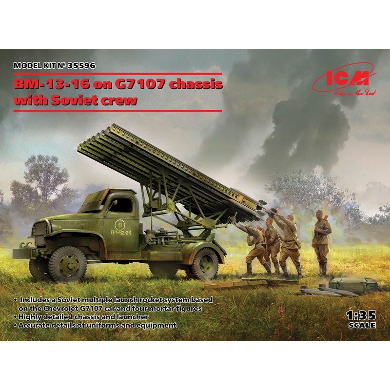 ICM – 1/35 BM-13-16 on G7107 Chassis w/Soviet Crew
