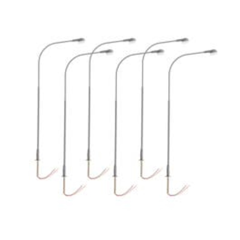 Lionel 2456126 HO LIGHTING ACCESSORIES Single Lamp – Gray 6-Pack