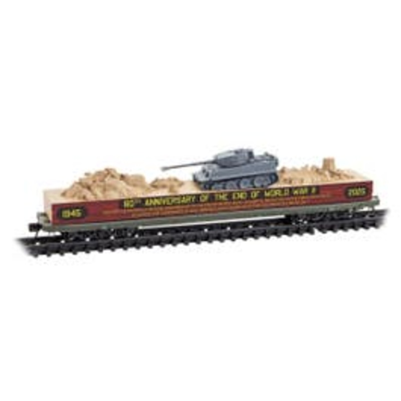 Micro Trains 13700074 N Scale 68' DODX Flatcar End of the World War II Honorary Car