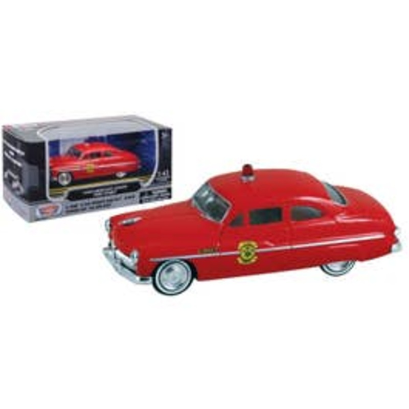 Motor Max #73412 1949 Mercury Coupe Fire Chief 1:43 Scale