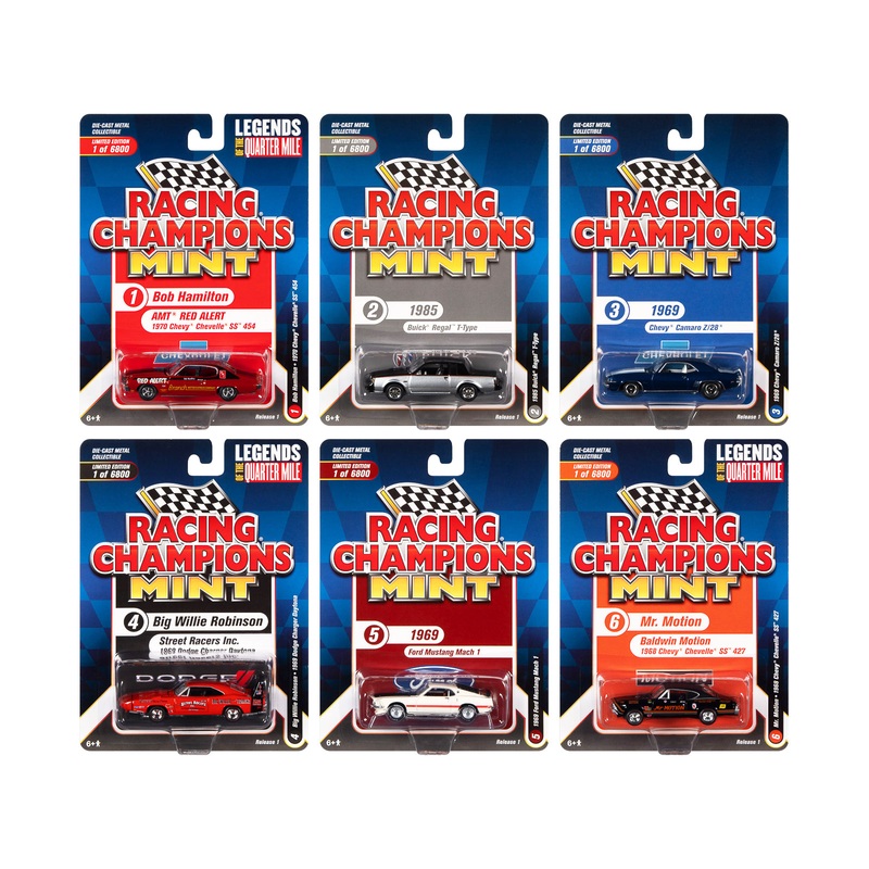 “Racing Champions Mint 2022” Set of 6 Cars Release 1 1/64 Diecast Model Cars by Racing Champions