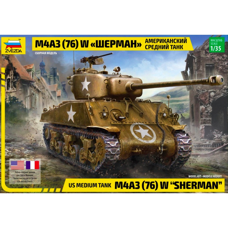 Zvezda – 1/35 M4 A3 (76mm) Sherman Tank
