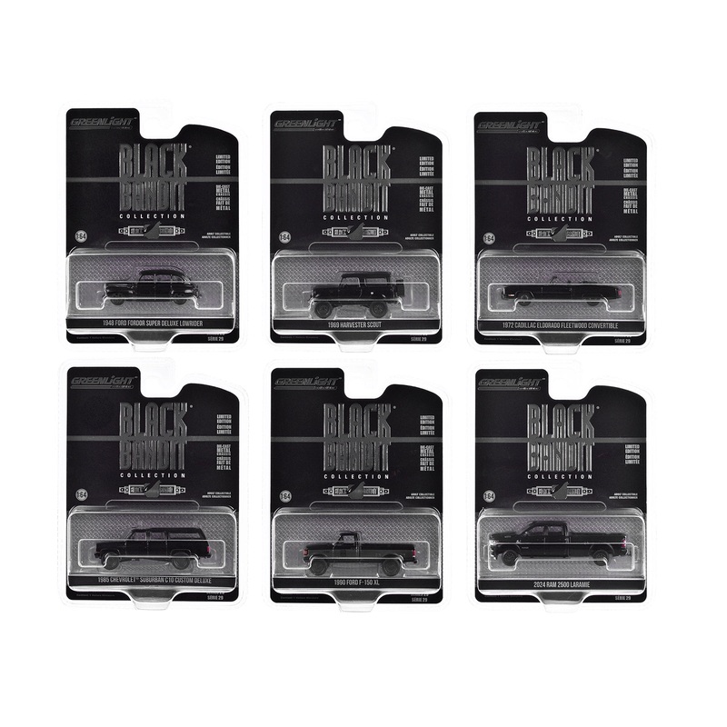 “Black Bandit” 6 piece Set Series 29 1/64 Diecast Model Cars by Greenlight