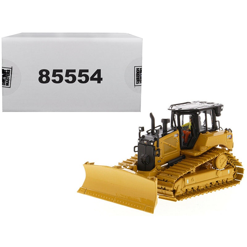 CAT Caterpillar D6 XE LGP Track Type Tractor Dozer with VPAT Blade and Operator “High Line” Series 1/50 Diecast Model by Diecast Masters