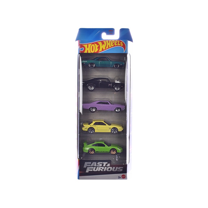 “Fast & Furious” 5 piece Set die Diecast Model Cars by Hot Wheels