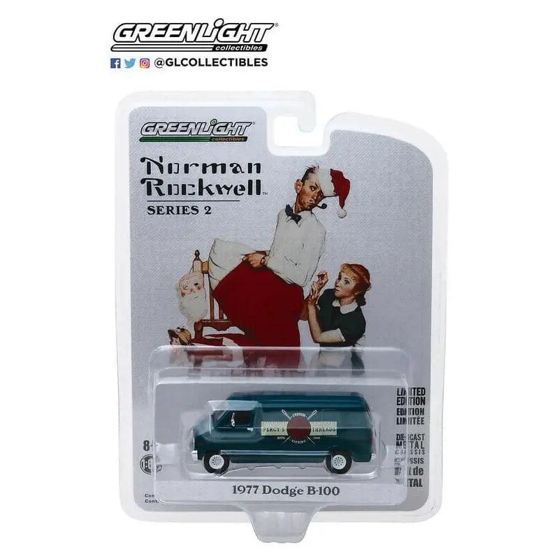 Greenlight – Norman Rockwell S2 – 1/64 Scale diecast car – 1977 Dodge B-100 – Pk