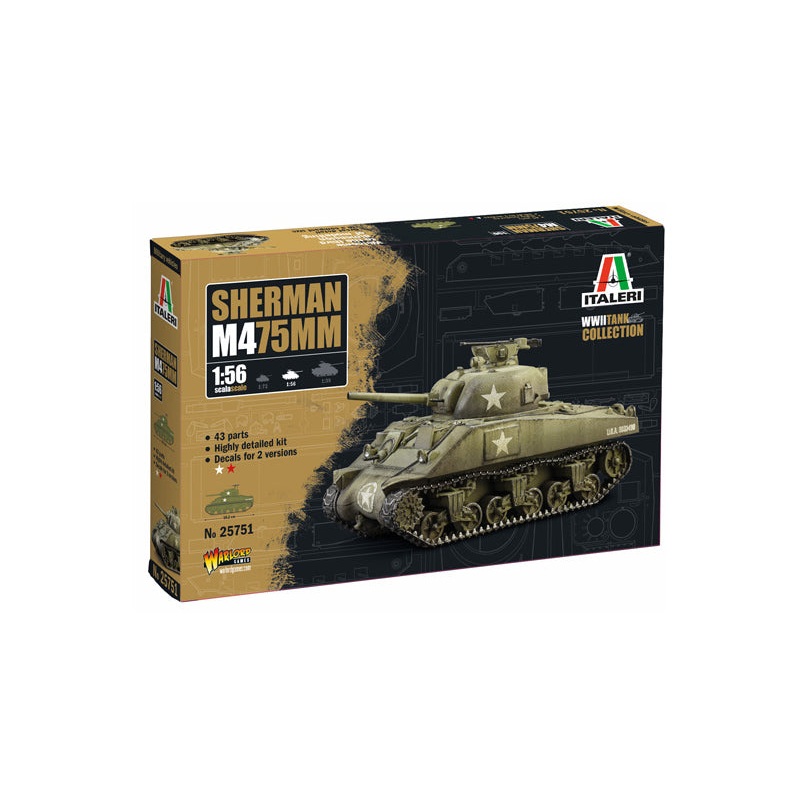 Italeri – 1/56 M4 Sherman 75mm