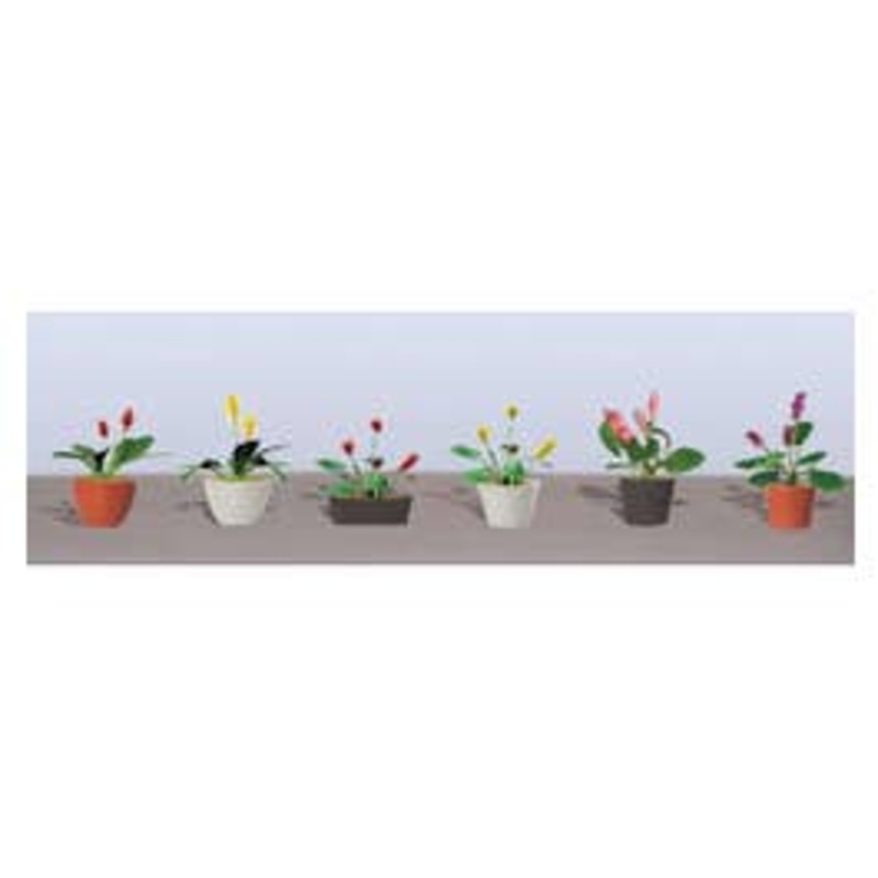 JTT 95569 Flower Plants Potted Assortment #3, 5/8″ High (6/pk)