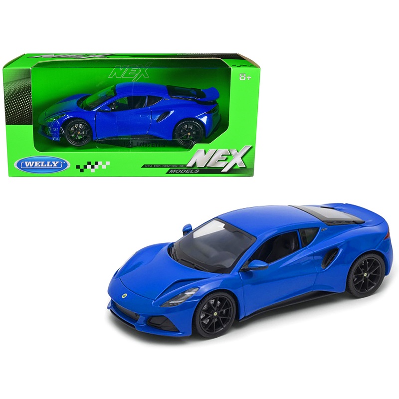Lotus Emira Blue Metallic “NEX Models” Series 1/24 Diecast Model Car by Welly
