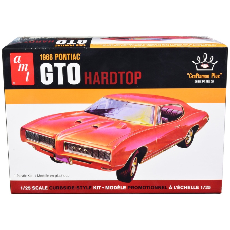 Skill 2 Model Kit 1968 Pontiac GTO Hardtop “Craftsman Plus” Series 1/25 Scale Model by AMT