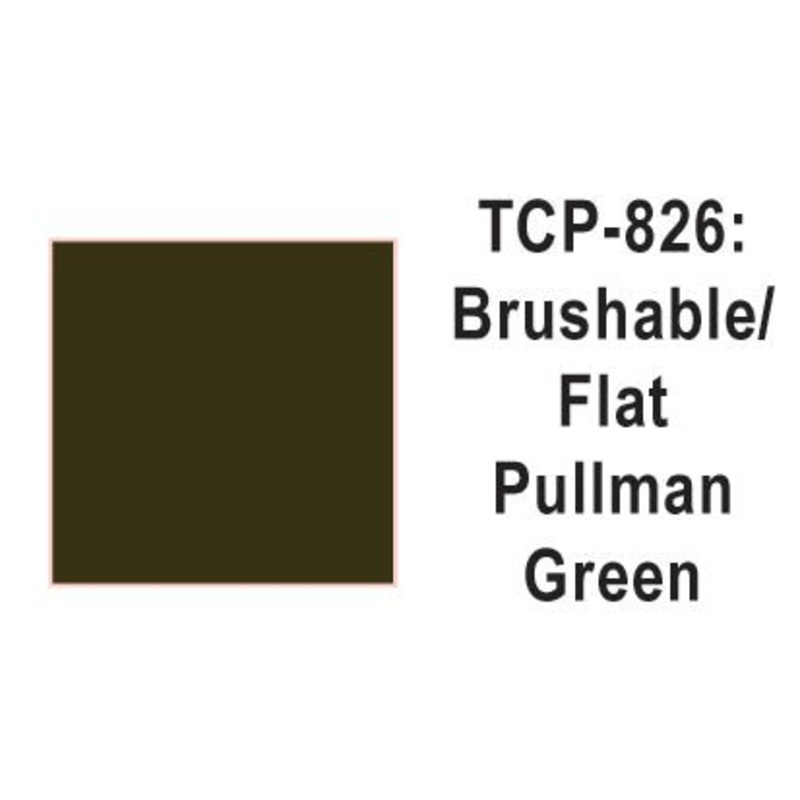Tru Color TCP-826 Flat Pullman Green Paint 1 Fluid Ounce