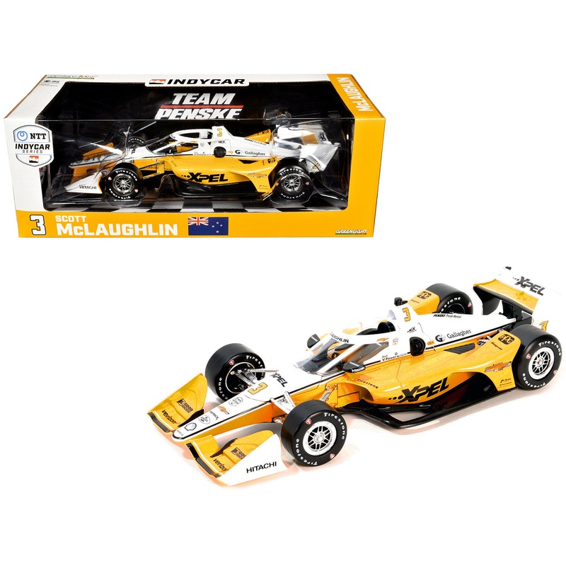 Dallara IndyCar #3 Scott McLaughlin “XPEL” Team Penske (Road Course Configuration) “NTT IndyCar Series” (2024) 1/18 Diecast Model Car by Greenlight