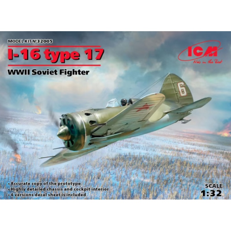 ICM – 1/32 I-16 Type 17 WWII Soviet Fighter