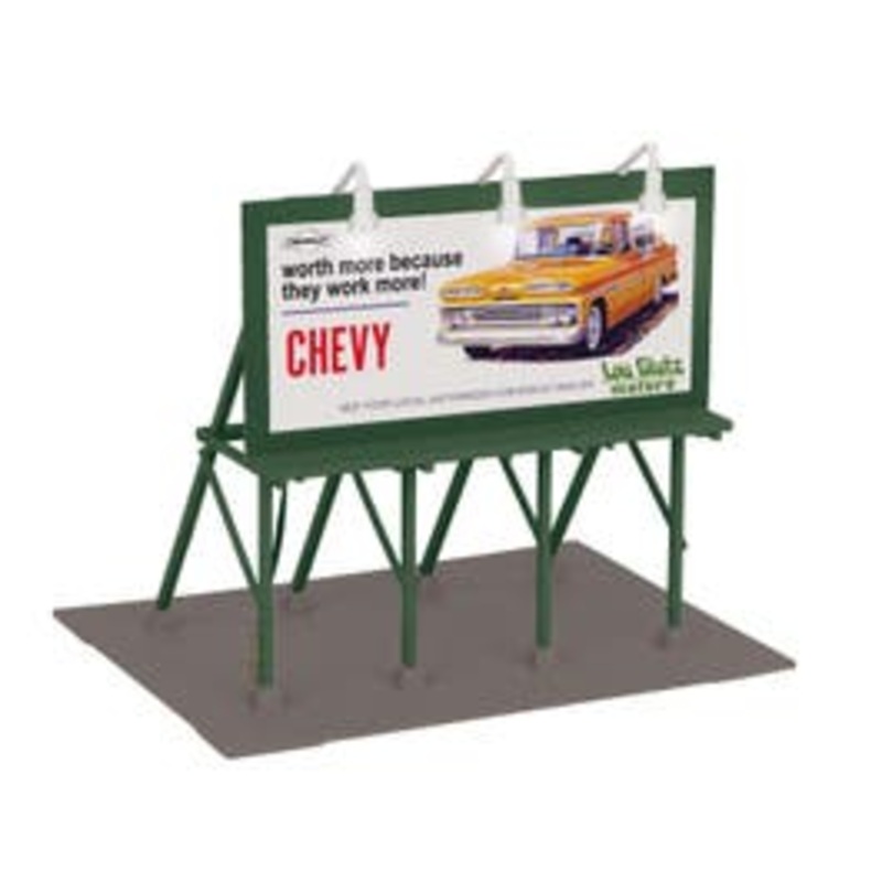 MTH 30-90746  O Lighted Billboard – Lou Glutz Motors