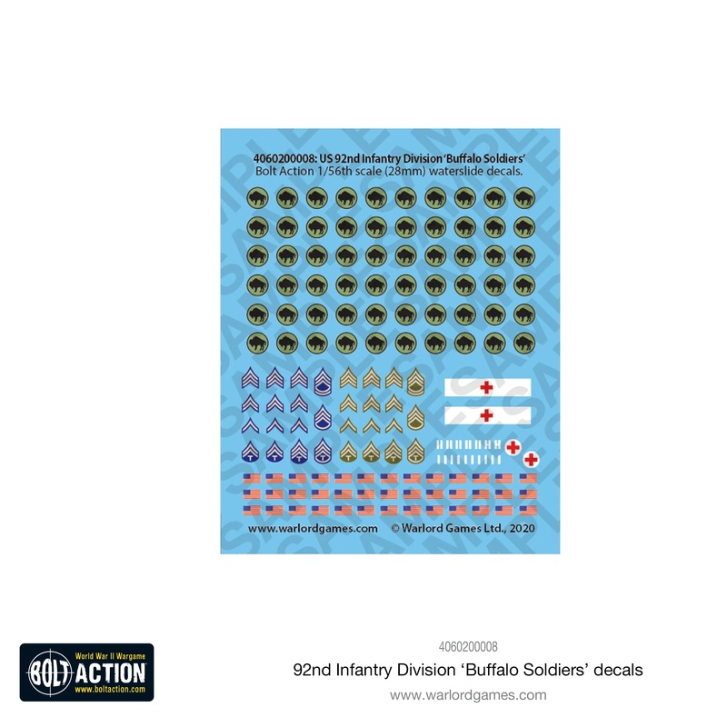 Warlord – Bolt Action: Decals – 92nd Infantry Division