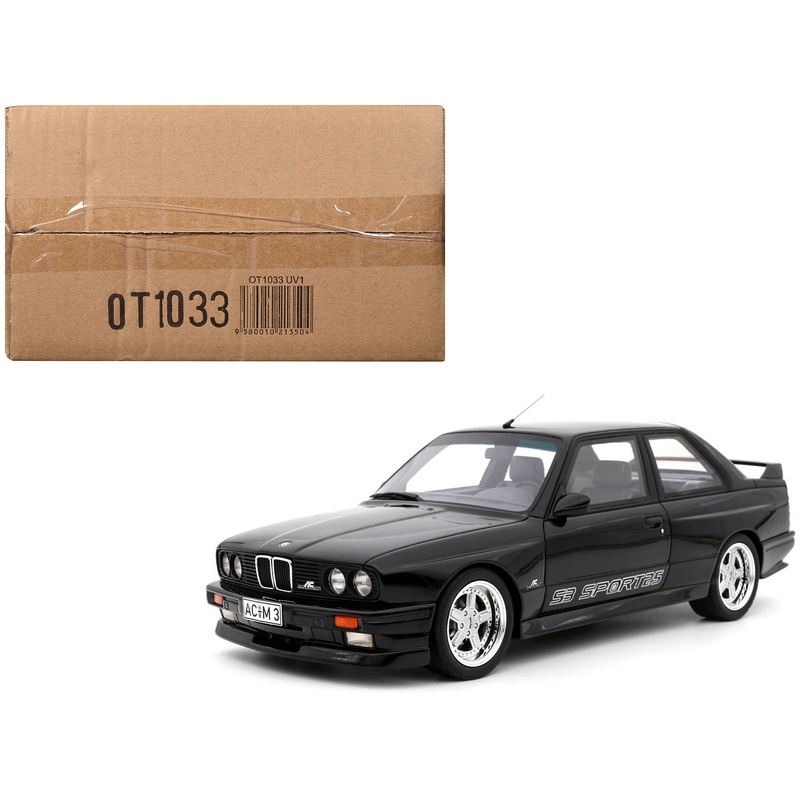 1985 BMW AC Schnitzer ACS3 Sport 2.5 Diamond Black Metallic Limited Edition to 3000 pieces Worldwide 1/18 Model Car by Otto Mobile