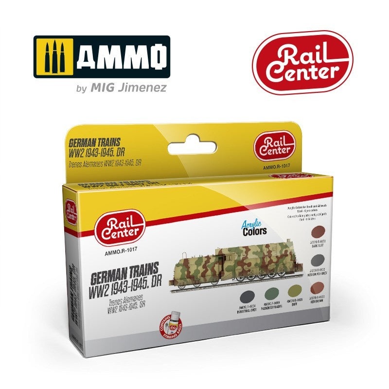 AMMO – R-1017 German Trains WW2 1943-1945 DR. (Paint Set)