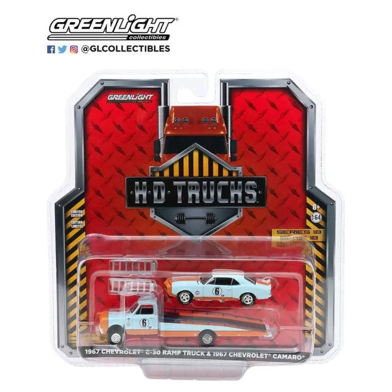 GL – 1:64 HD Trucks – 1967 Chevy C-30 Ramp Truck w/ Chevy Camaro