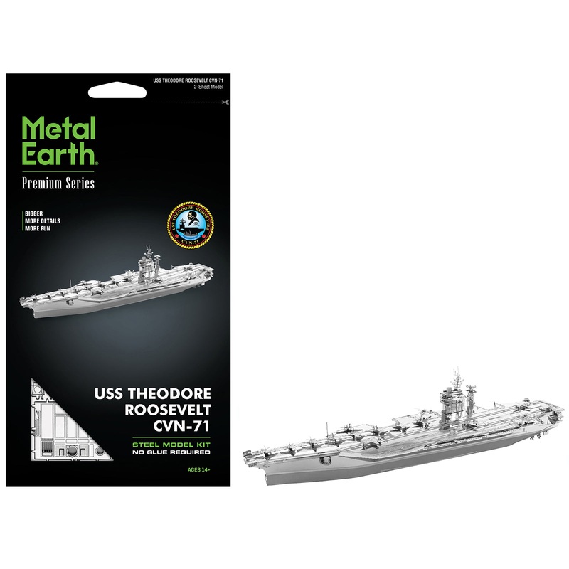 Model Kit USS Theodore Roosevelt CVN-71 Aircraft Carrier (Expert Difficulty) Steel Model by Metal Earth