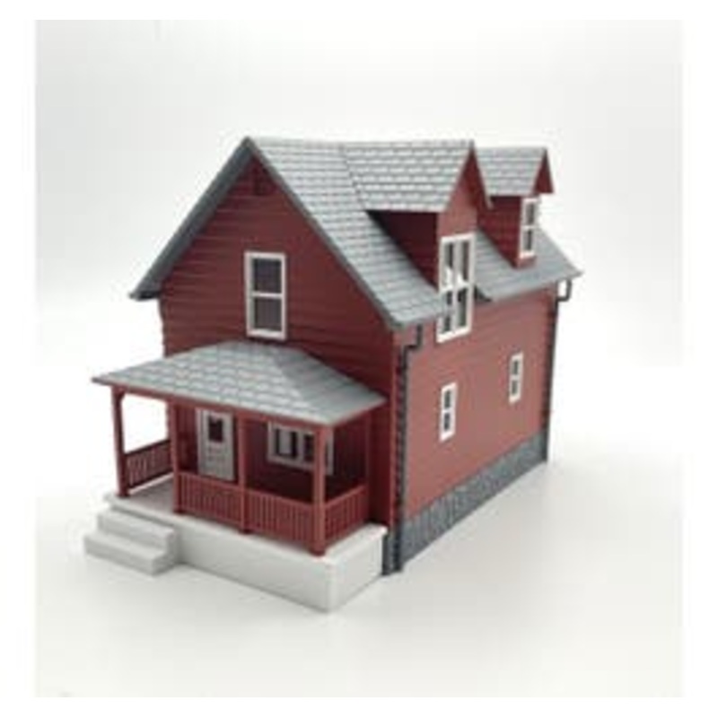 Rock Island Hobby 042101 HO RED FARMHOUSE Built up