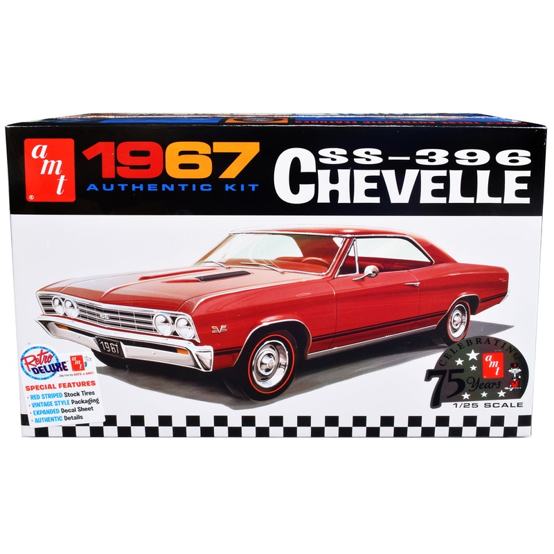 Skill 2 Model Kit 1967 Chevrolet Chevelle SS 396 “AMT Celebrating 75 Years” 1/25 Scale Model by AMT