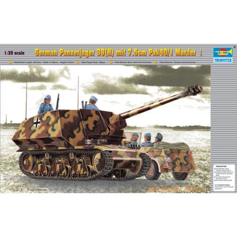 Trumpeter – 1/35 German Panzerjager 39(H) mit 7.5cm Pak40/1 Marder