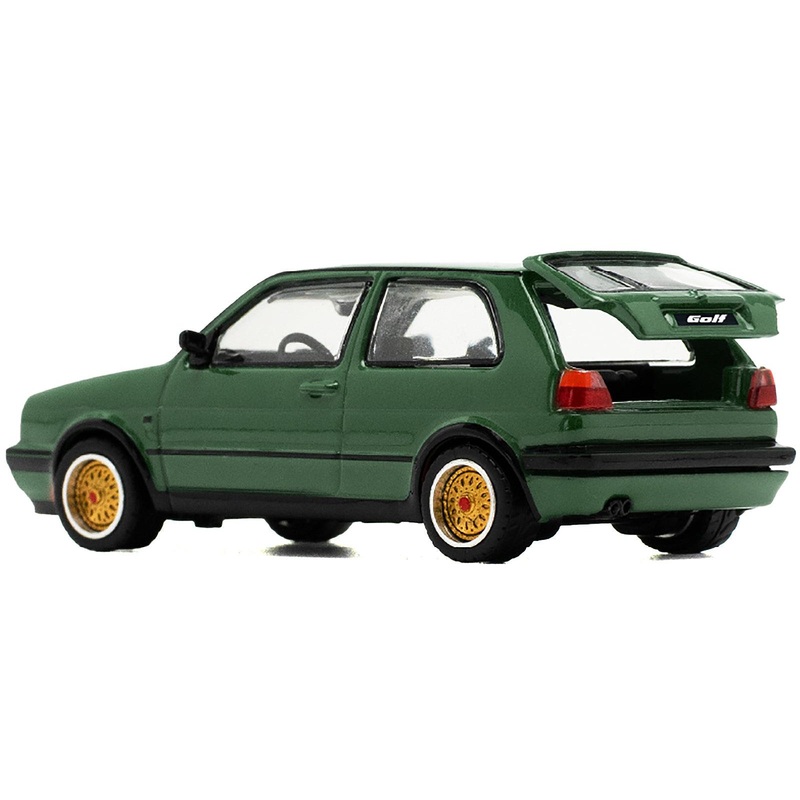 Volkswagen Golf GTI MK2 Green 1/64 Diecast Model Car by Pop Race