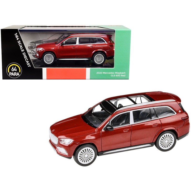 2020 Mercedes-Maybach GLS 600 with Sunroof Red Metallic 1/64 Diecast Model Car by Paragon