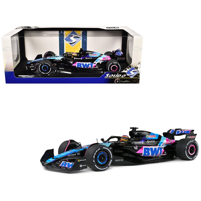 Alpine A524 #31 Esteban Ocon “BWT” Formula One F1 Miami GP (2024) “Competition” Series 1/18 Diecast Model Car by Solido