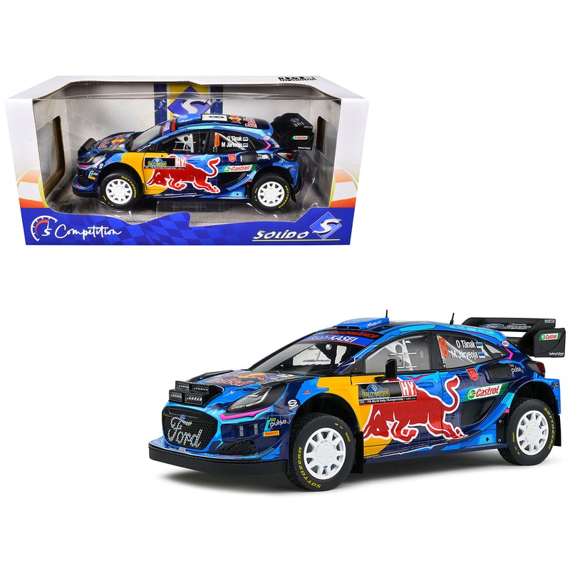 Ford Puma Rally1 Hybrid #8 Ott Tanak – Martin Jarveoja Winner “Rally Sweden” (2023) “Competition” Series 1/18 Diecast Model Car by Solido