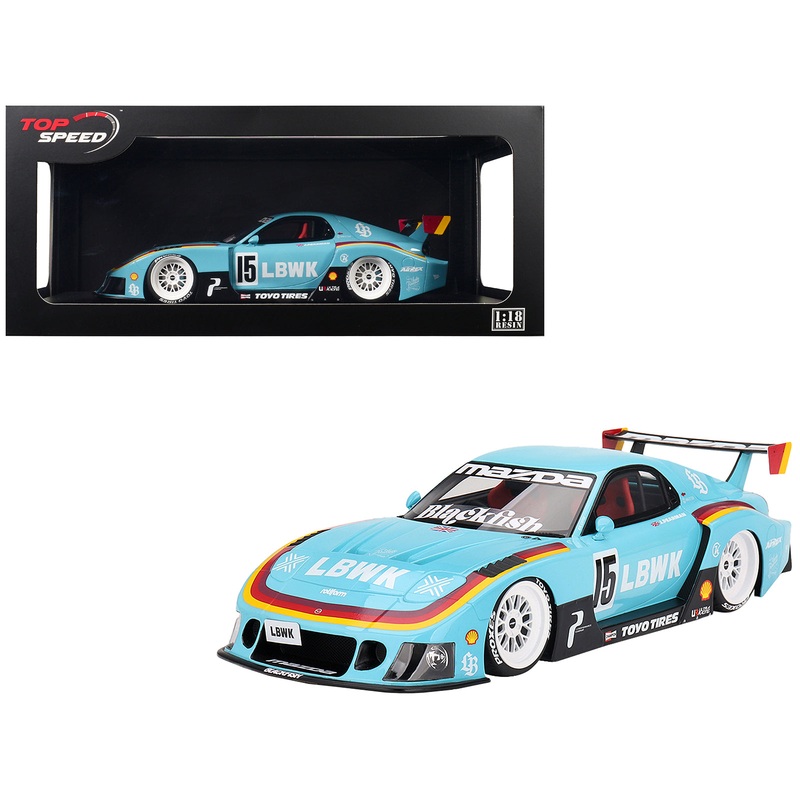 Mazda RX-7 LB-Super Silhouette RHD (Right Hand Drive) #15 James Pearman “Liberty Walk Europe” 1/18 Model Car by Top Speed